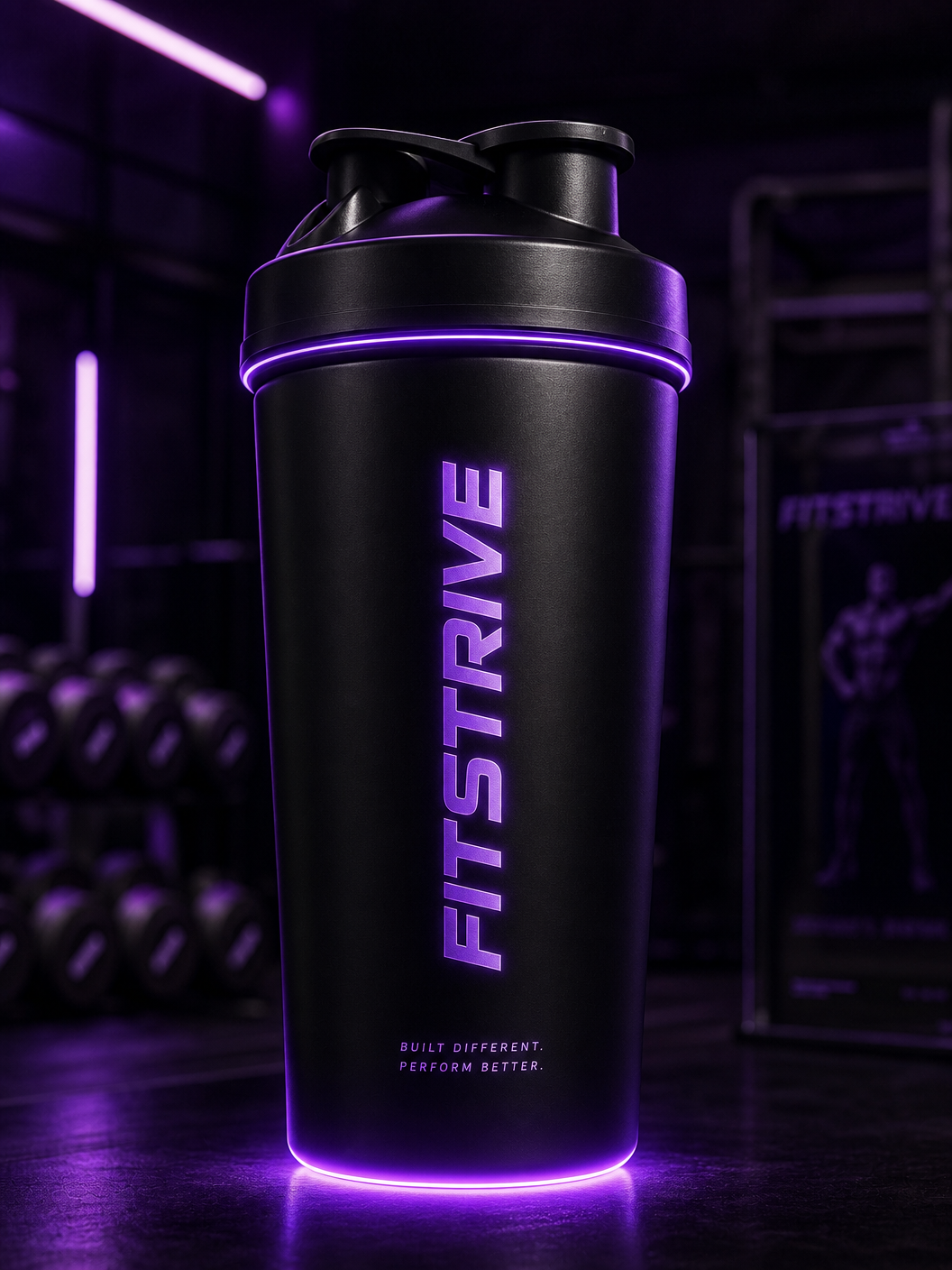 FITSTRIVE Purple Neon Shaker